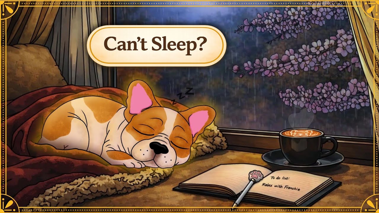 Feeling Anxious? Calm Your Mind With This Rainy Frenchie Lofi