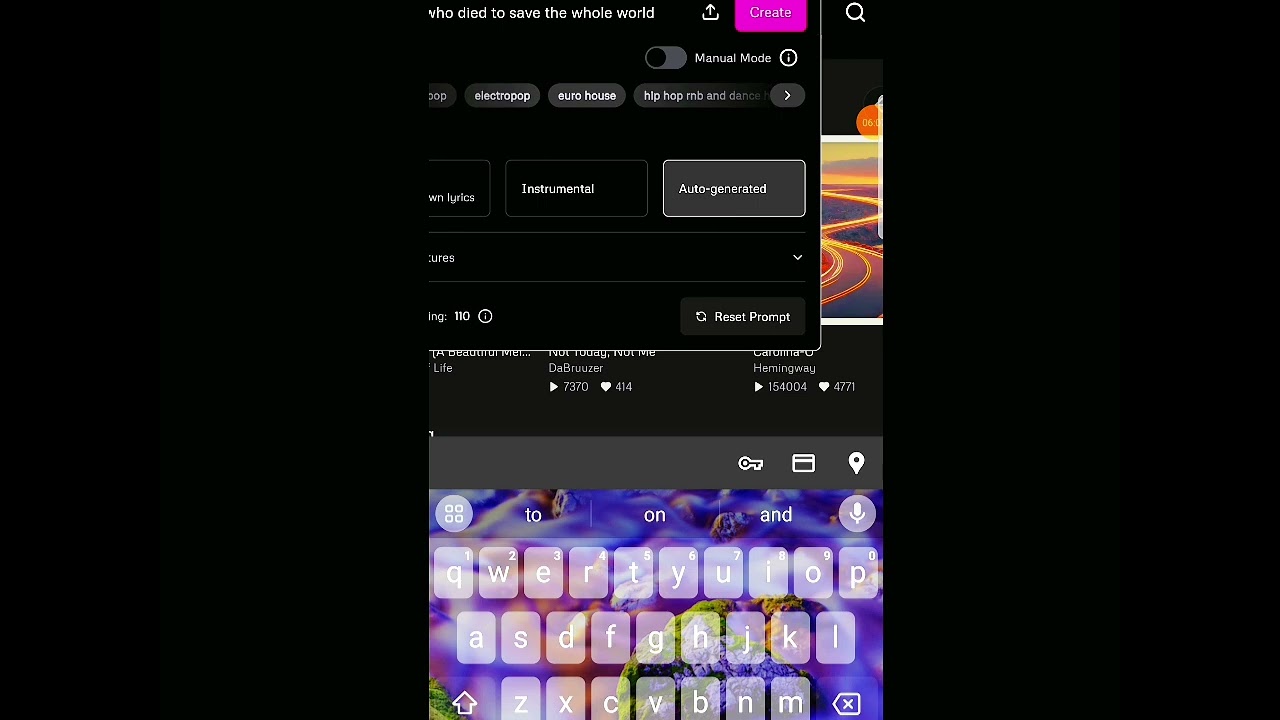 Music creation with Udio 1