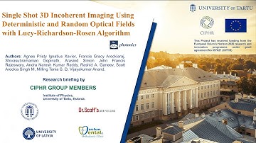 Single Shot 3D Incoherent Imaging | Agnes