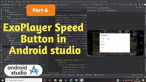 Exoplayer Video Speed Button in Android Studio Part-6 || Video Speed