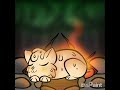 candle cat sleepingfirst animation