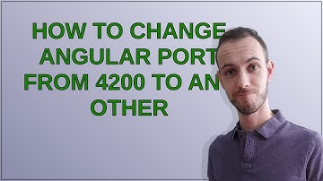 How to change angular port from 4200 to any other