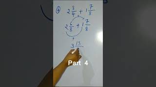 addition of mixed fractions|add mix fractions | fraction tricks #shorts