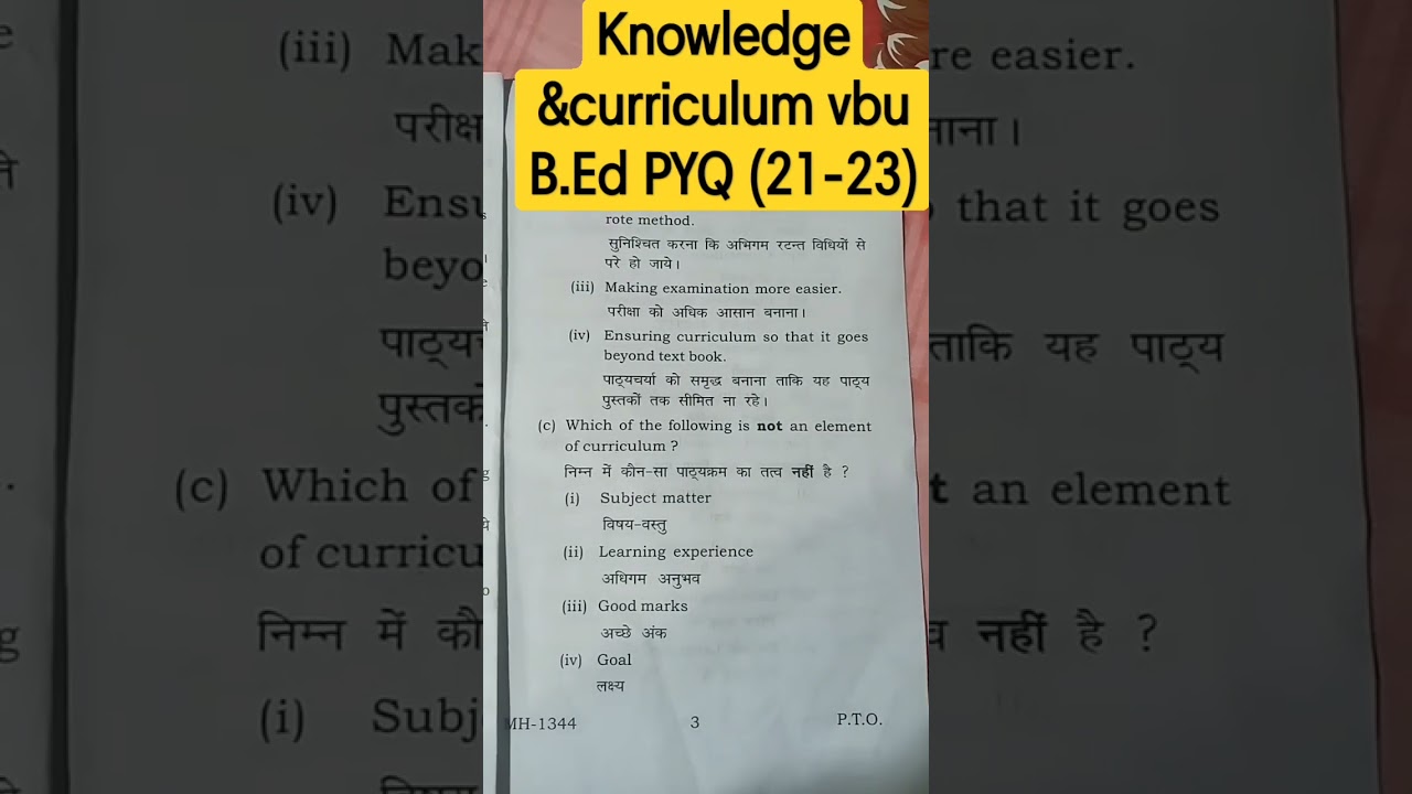 knowledge &curriculum question 2021-2023