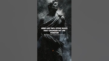 6 Stoic rules that changed my life forever #stoicism #motivation #quotes