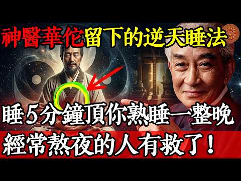 神醫華佗留下的逆天睡法：睡5分鐘，頂你熟睡一整晚，經常熬夜的人有救了！#南懷瑾 #南懷瑾開示 #南師智慧講堂 #睡眠不好怎麼辦 #失眠解決方法 #華佗養生 #子午覺 #打坐修行