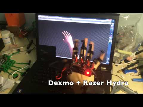 [Dexta Robotics] Dexmo + Razer Hydra for Hand Position Tracking