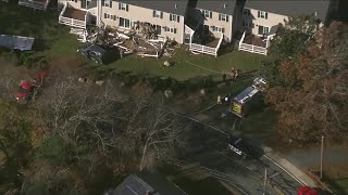 Raw Video: SUV crashes into Plymouth townhome