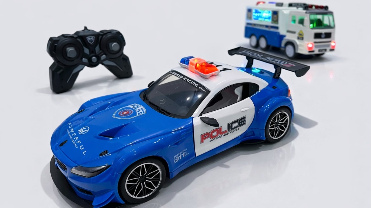 RC Police Vehicle & EV Police Car Scale Model | ASMR Video