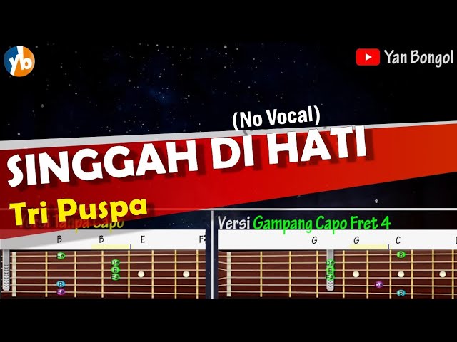 KARAOKE !! SINGGAH DI HATI - Tri Puspa || Chord + Lirik class=
