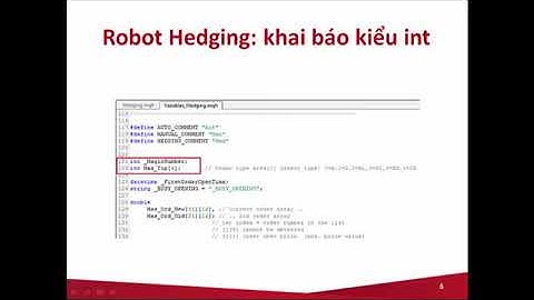 [Dạy con tư duy] - Học Lập Trình Robot Forex - (Bài Học 2) - Kiểu Dữ Liệu Và Biến MQL4