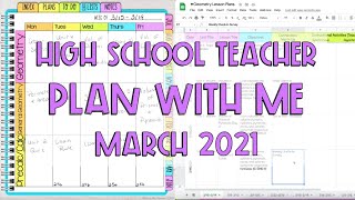 High School Teacher Plan With Me | Teaching in 2021 Information