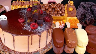 ASMR CHOCOLATE CAKE MALTESERS MAGNUM ICE CREAM OREO DOUGHNUTS NUTELLA DESSERT MUKBANG먹방EATING SOUNDS