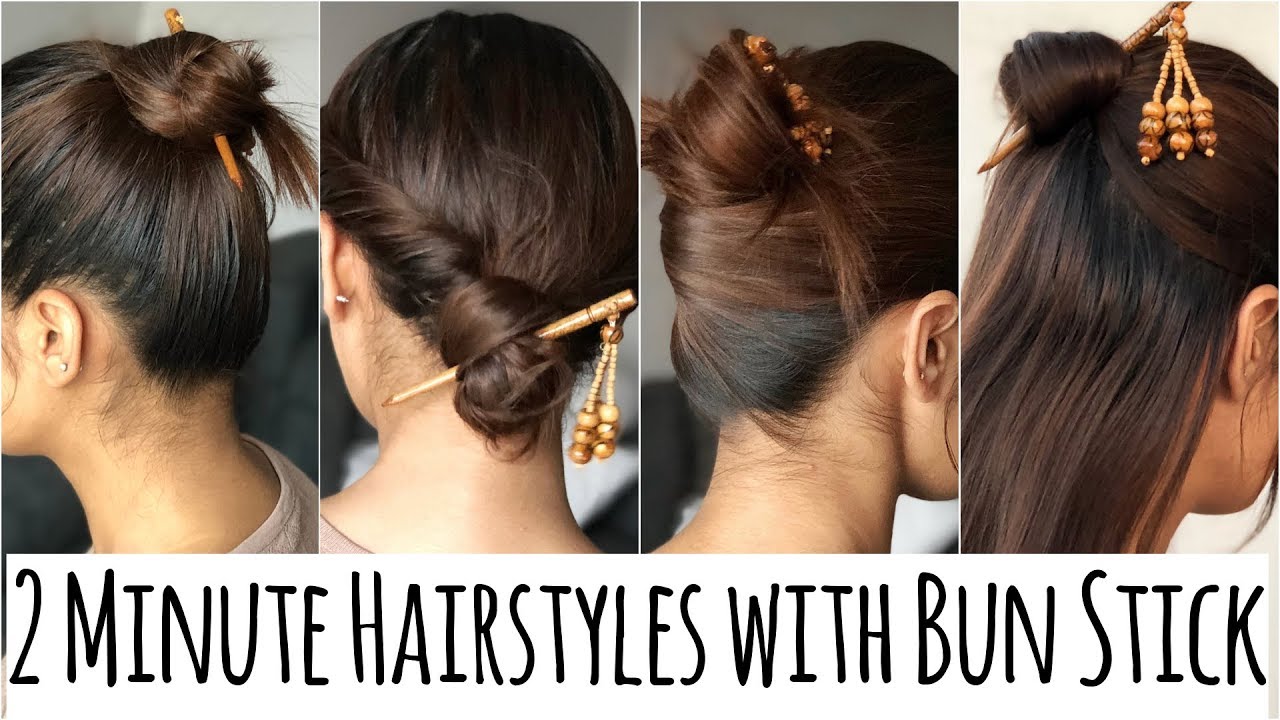 9 Easy and Amazing Bun Hairstyles using Bun Sticks / Juda Sticks –  Anokhiada.com