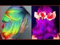 10 Amazing Short Hair Colorful Rainbow Transformation Tutorials Compilation 2019!