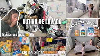 MI RUTINA DE LAVADO 🧺+Tag del Súper🍎Día muy Productivo ✨ Ammy Alvarado