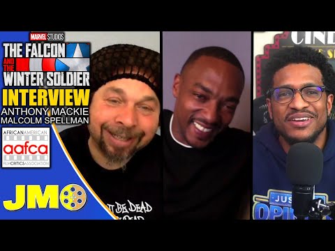 The Falcon and The Winter Soldier INTERVIEW Anthony Mackie & Writer Malcolm Spellman | Disney Plus