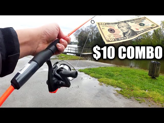 Fishing with a $10 COMBO from WALMART! Bass and Bluegill Fishing CHEAP 