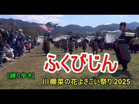 4K  ふくびじん  [練り歩き]   川棚菜の花よさこい祭 2025