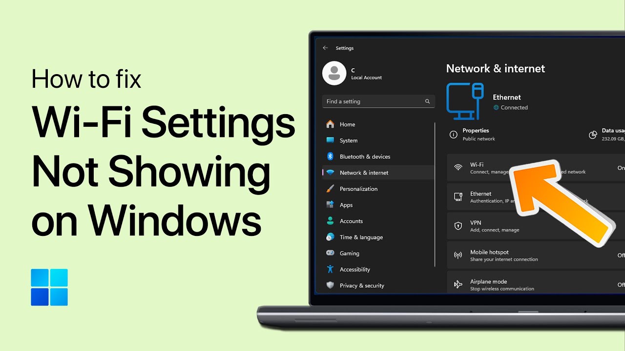 How To Fix Wi-Fi Not Showing Up in Windows Settings - Quick Guide - YouTube