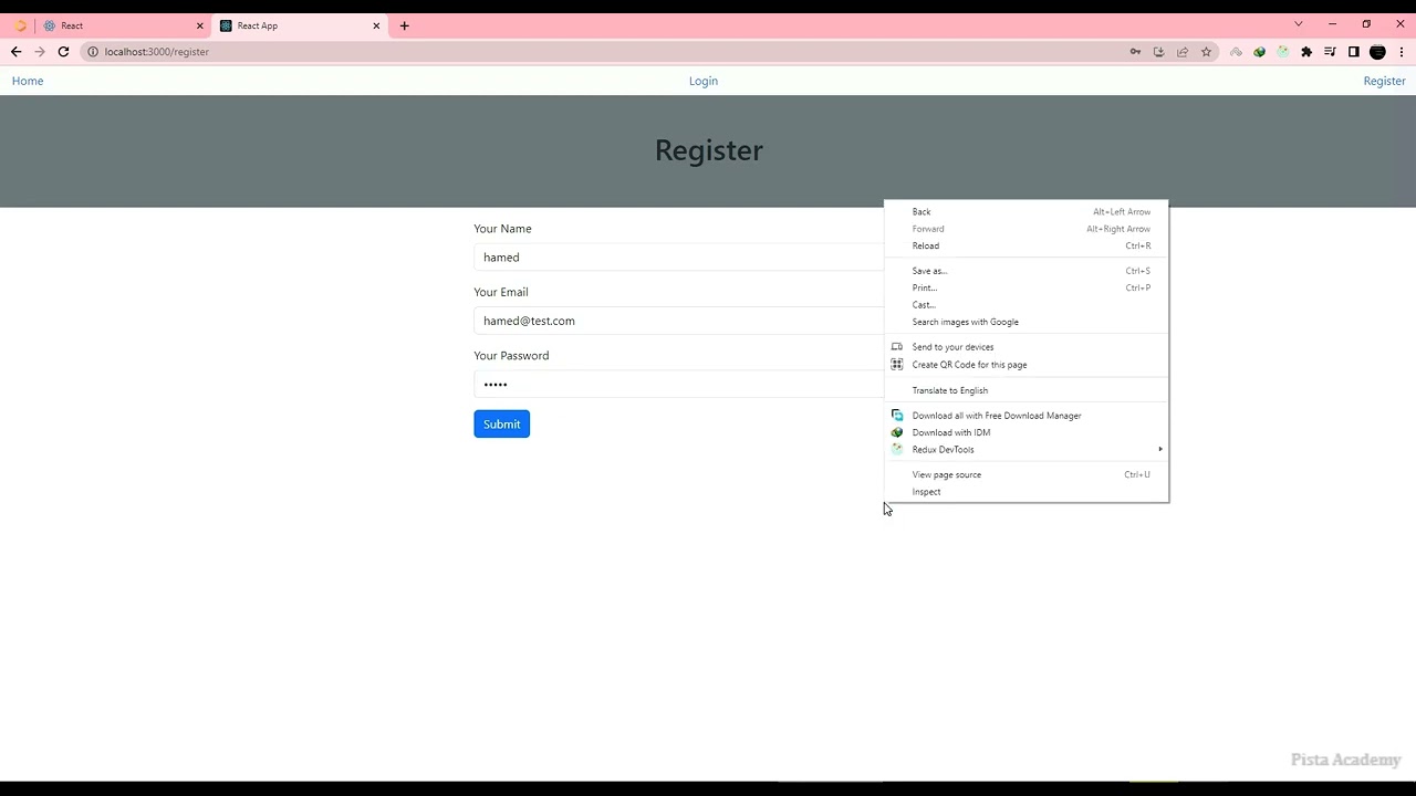 ساخت وب سایت رزرو هتل با React و Nodejs - جلسه نهم