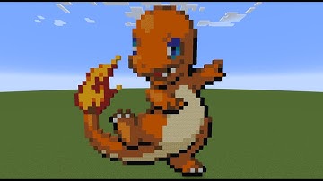 Minecraft Pixel Art Tutorial - Charmander [Pokemon #04]