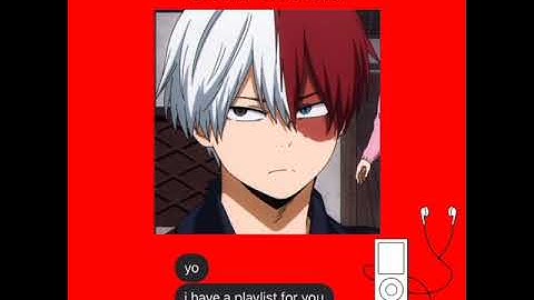 Sharing earbuds with Shoto Todoroki (a mha playlist for simp/Kinnies)