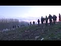 Migrants wait in the hope to cross the evros river to greece  afp