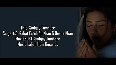 Rahat Fateh Lai Khan | Sadqay Tumhare Full ost Lyrics