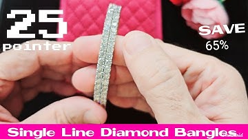 25 Pointer Single Line Diamond Bangles Designed by Jewellery Designer Shalu Hora