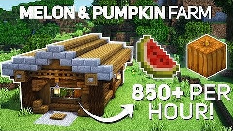 Minecraft 🤯 AUTOMATIC Melon And Pumpkin Farm Tutorial |