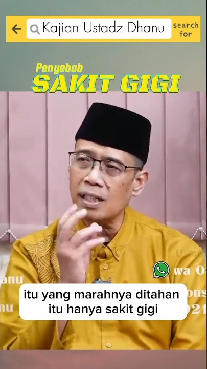 Moral Causes of Toothache #tausiyah #ustadzdhanu #islamicstudies