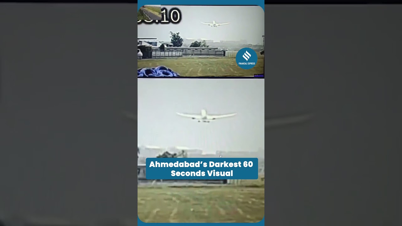 Air India Plane Crash: Darkest 60-Second Visuals Caught on Camera | Ahmedabad-London Flight