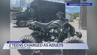 Teens charged as adults in Hagerstown robberies