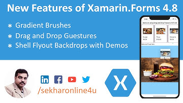 Xamarin.Forms 4.8 New Features | Gradient Brushes | Drag and Drop Gestures | Shell FlyOut Backdrops