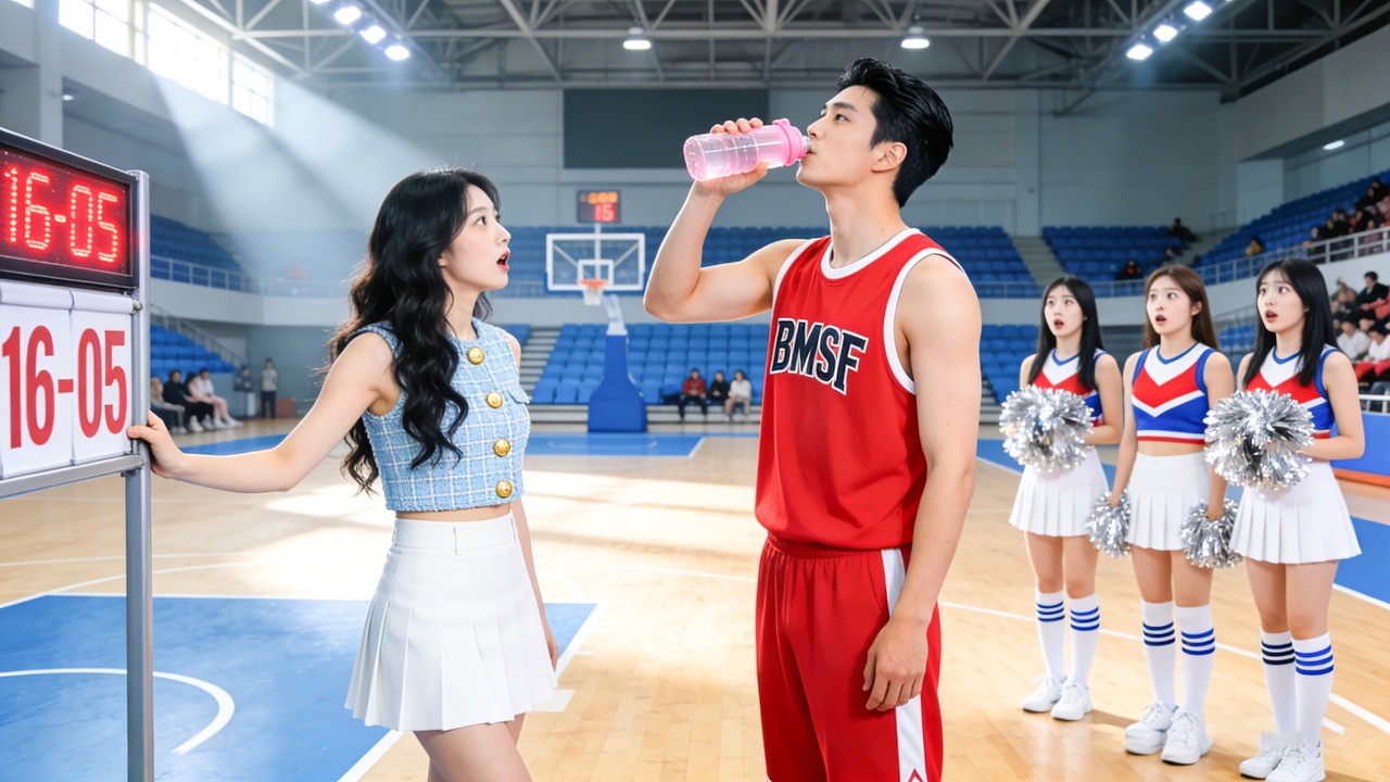 CEO Rejects All Cheerleaders' Water,but Takes the Poor Girl's and Calls Her "Baby"!