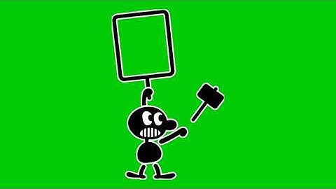 Mr game and watch empty Judge banner green screen