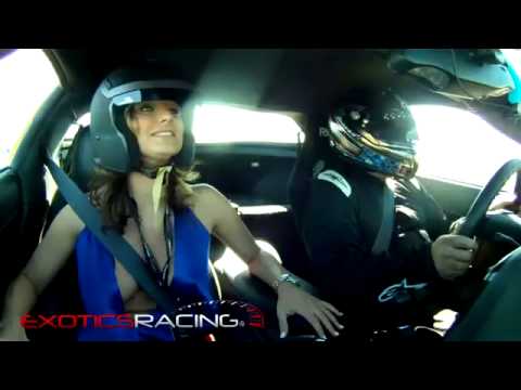 Sexy Girl Drifting Corvette Z06 in Las Vegas at Exotics Racing