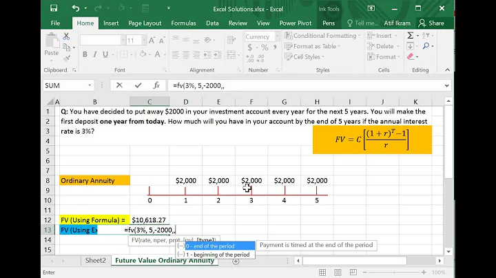 How to Calculate Future Value (FV) of Ordinary Annuity Using MS Excel