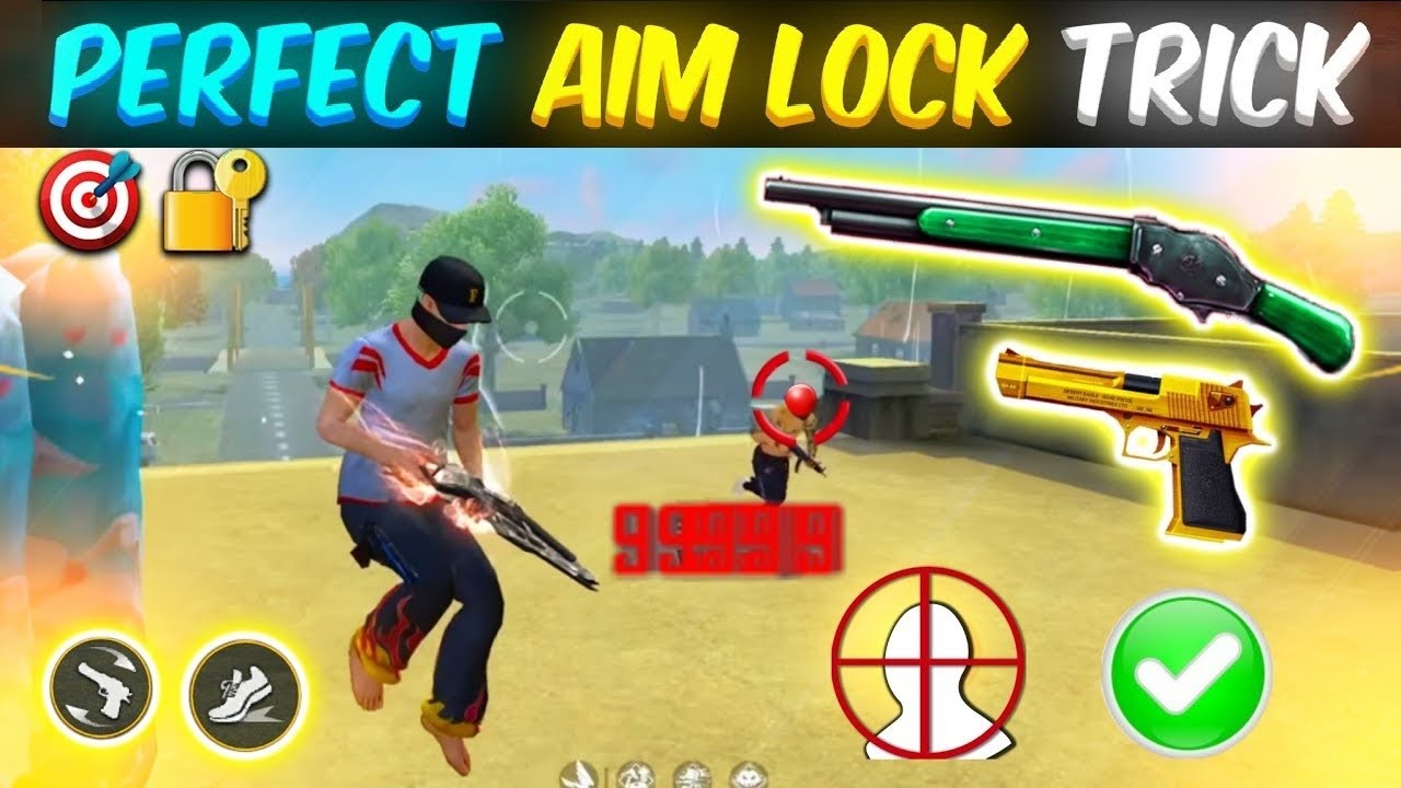 Perfect Aim Lock Trick In Free Fire 🔥| Free Fire Aim Lock Settings | Only Red Number Headshot Trick
