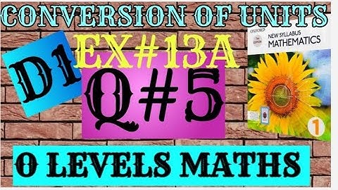 Ex#13A|Solution D1Oxford (NSM)|Mathematics|O levels IGCSE|Q#5|#sazchannel