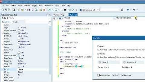 Delphi 10.3  e a variável inline