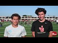 JSerra&#39;s Peter Herold and Anthony Grover after a hot 1600 race at the Trinity League Finals