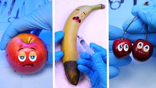 Banana Cherry Apple need fruit worm surgery My best operations #2 #fruitsurgery