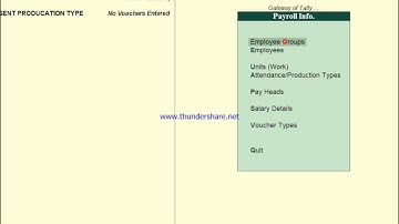 Payroll With Present and Absent Production Type In Tally ERP 9