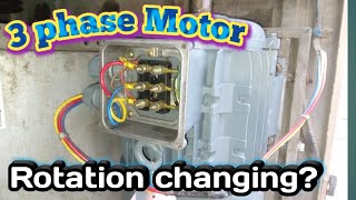 how to change 3 phase motor rotation| motor rotation changing