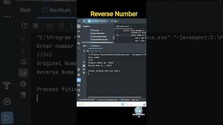 Java Program to Reverse a Number 🔁 | Easy Logic Explained #coding #learnwithrehan #reverse #shorts