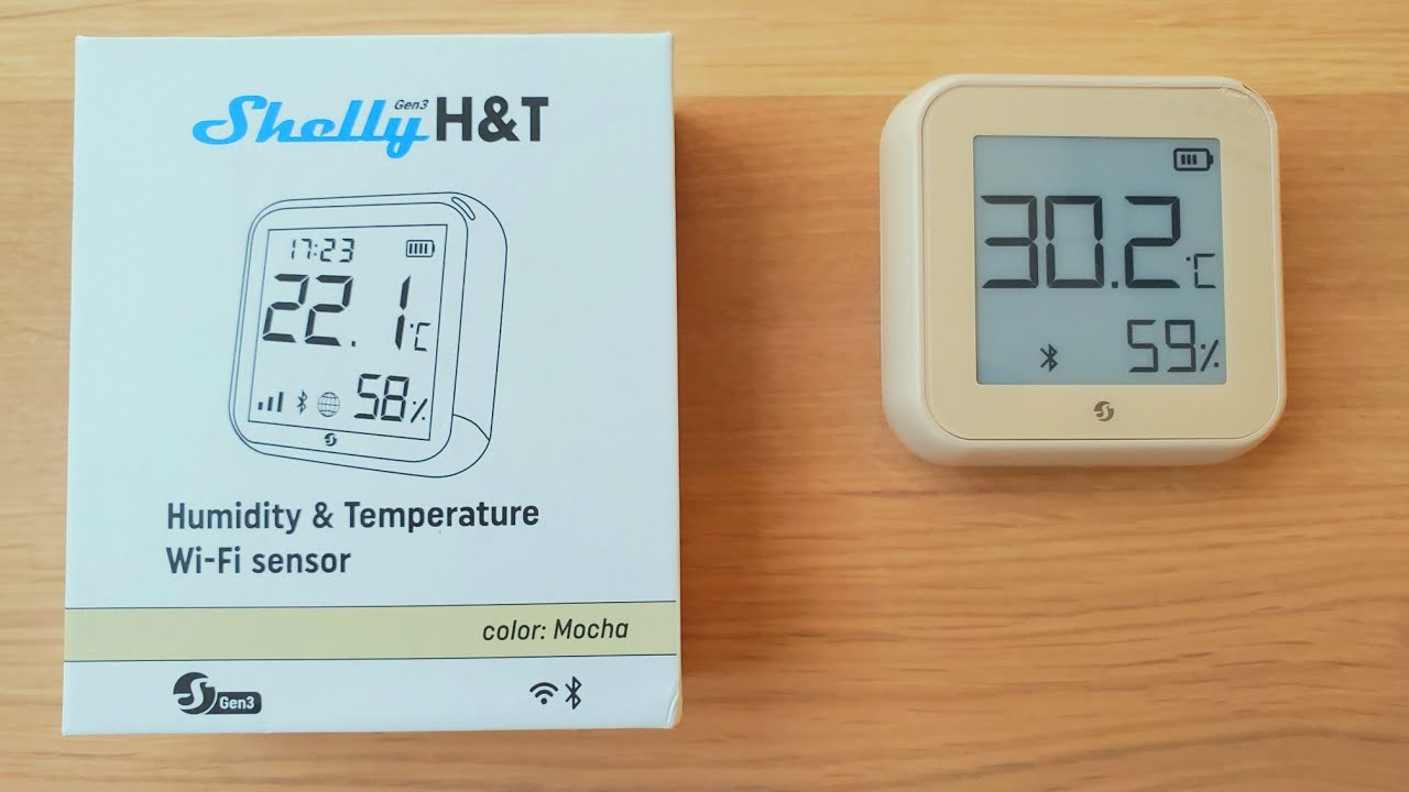 Shelly H&T Hygrometer und Temperatur, Luftfeuchtigkeit Thermometer WiFi 