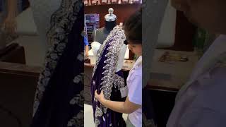 new designer saree draping for display #viralvideo #dress #ytshorts #fashion #fashionstyle