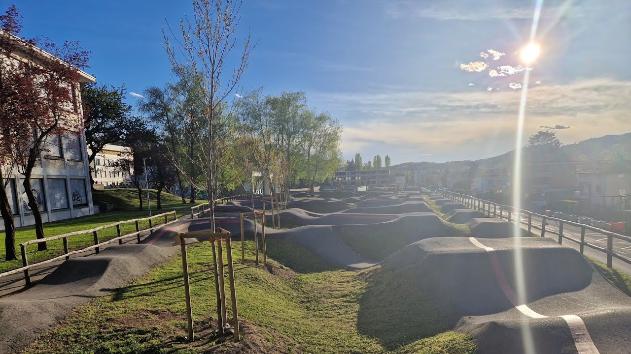 Pumptrack Mendrisio on a roadbike